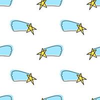 Stars. Seamless pattern. Childish art design. hand drawn illustration on white background. vector