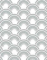 Minimalist Gray Rainbow Pattern Scandinavian Style Half Circles vector