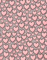 Cute Pink Heart Pattern on Soft Grunge Background vector