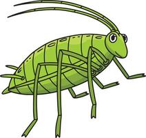 Colorful cartoon grasshopper illustration vector
