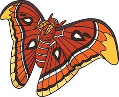 Red butterfly with detailed patterns vector