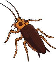 Insect Cockroach Animal Cartoon Colored Clipart vector