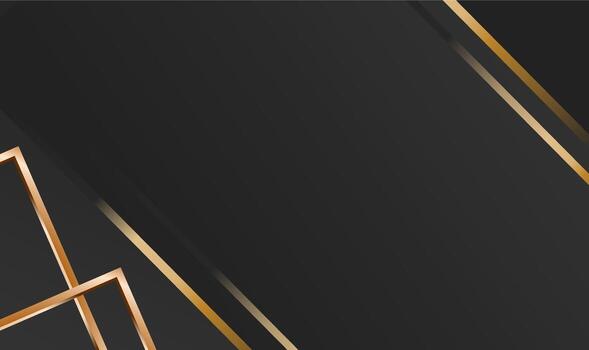 Minimalist Gold on Black Abstract Design with Empty Center vector