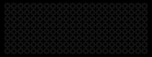 Islamic gold pattern in black background vector