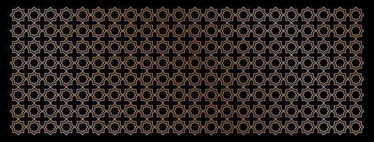 Luxury gold and black pattern islamic vector