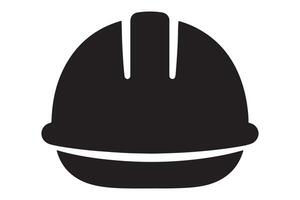 A black hard hat icon isolated on a white background vector