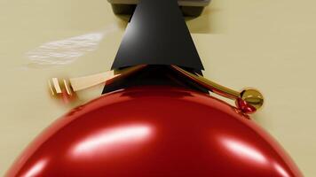 Red Bell Rings For Back To School Time Commencement In University video