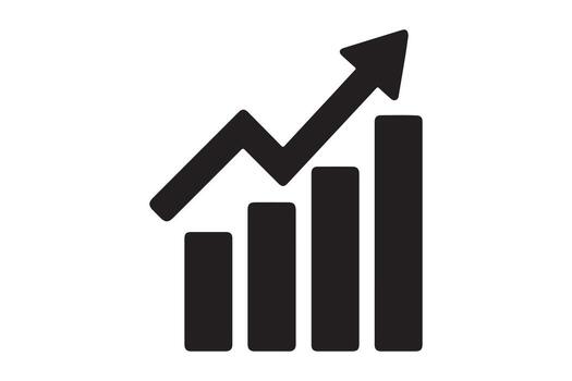 Positive Growth Chart Upward Trending Bar Graph Showing Success and Progress in Business, Finance, and Investment vector
