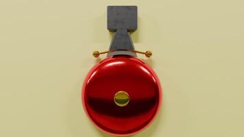 Red Bell Rings For Back To School Time Commencement In College video