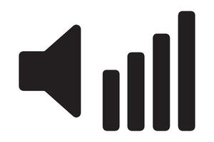 Black and white illustration of a sound volume icon vector