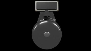 Gray Bell Back To School With Transparent Alpha Background video