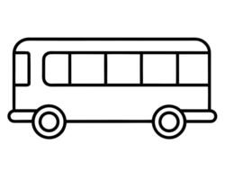 Simple Line Drawing of a School Bus Icon A Cheerful, Childlike Illustration of Transportation - Professional digital artwork with vibrant colors and detailed composition vector
