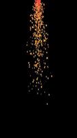 Sparkles Particles Of Fault Bulb Light On Roof Falling Down On Black Background video