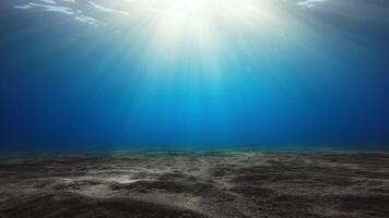Relaxing Gods Ray Over The Surface Of The Ocean Underwater video