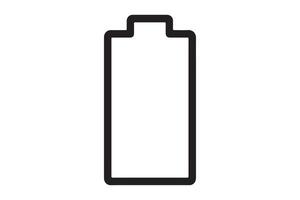 A simple black and white battery icon on a white background vector