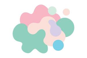 Serene Pastel Abstract Shapes Floating in a Dreamlike White Space Calming Minimalist Design - Professional digital artwork with vibrant colors and detailed composition vector