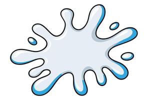 Playful Cartoon Milk or Water Splash Illustration A Cheerful, Whimsical Design for Fun Projects - Professional digital artwork with vibrant colors and detailed composition vector