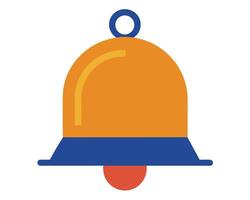 Cheerful Orange and Blue Bell Icon A Happy Notification Symbol for Digital Interfaces and Websites vector