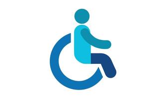 Accessible design wheelchair user icon symbol vector