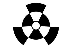 Nuclear Logo Black And White Design vector