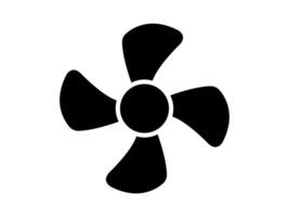 Fan Blades icon Silhouette Illustration Design With White Background vector