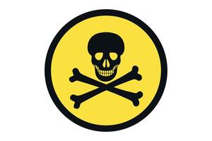 Poisons Logo Symbol In Yellow Black Color Illustration Design vector