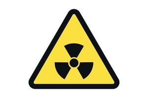 Nuclear Logo Triangle Shape Yellow Black Color Illustration Design vector