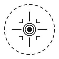 Crosshair icon. Simple illustration of crosshair icon for web. Aim logo. vector
