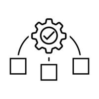Data management line icon, concept illustration, outline symbol, sign, linear symbol. vector
