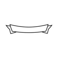 decorative ribbon icon over white background, line style, illustration vector