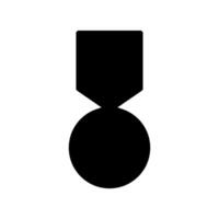 Medal Icon. Flat style black on white. illustration. vector