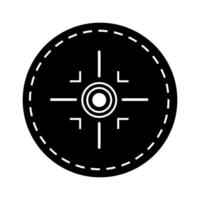 Crosshair icon. Simple illustration of crosshair icon for web. Aim symbol. Target sign or logo. vector