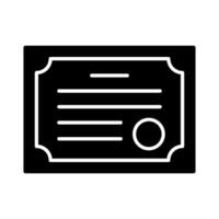 Cinema ticket black icon, concept illustration, flat symbol, glyph sign. vector