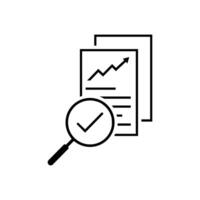 Data analysis icon. Perfect for application, web, logo and presentation template. icon design line style vector
