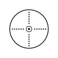 Crosshair icon. Target sport symbol. Flat design style eps 10 vector