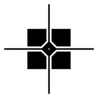 Crosshair icon . Flat illustration of crosshair icon for apps and web. vector