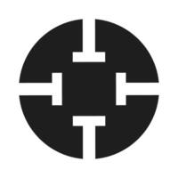 Crosshair icon. Target symbol. Flat design. eps 10. vector