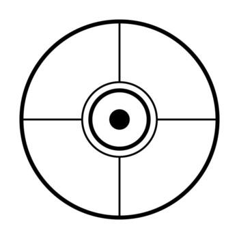 Crosshair icon. Simple element illustration. Crosshair concept symbol design from UI collection. Can be used for web and mobile on white background vector