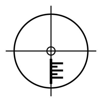 Crosshair target web icon. Simple illustration of crosshair target icon for web vector