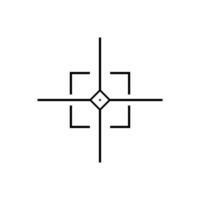 Crosshair icon or logo. Aim illustration sign. Target symbol. optical sight web icon. vector