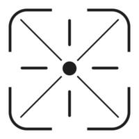 Crosshair icon. Simple illustration of crosshair icon for web. Aim symbol or logo. vector