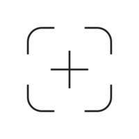 Crosshair icon. Simple illustration of crosshair icon for web design isolated on white background. Aim sign or symbol. vector