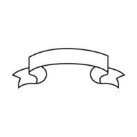 Ribbon icon. Outline illustration of ribbon icon for web vector