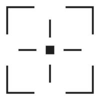 Crosshair icon or web symbol. Simple illustration of crosshair icon for web. vector