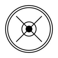 Crosshair icon. Aim sign. Flat illustration of crosshair icon for web design vector