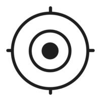 Target icon. Simple illustration of target icon for web design isolated on white background vector