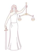 Lady Justice is a powerful icon symbolizing fairness and the rule of law in society today vector