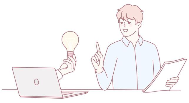 The art of generating ideas effectively within a modern digital workspace environment vector