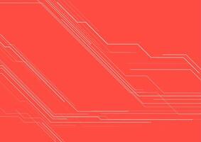Bright red abstract technology futuristic background vector