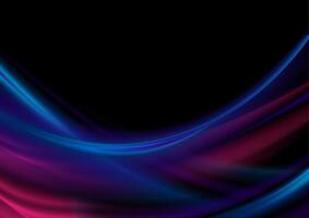 Abstract blue and purple smooth blurred waves elegant background vector
